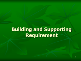 Building and Supporting Requirement