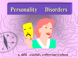Adjustment Disorder Personality Disorders Substance Related