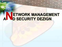 Network Management And Security Dezign
