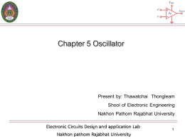 Lecture 5 Oscillator