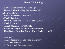 Flavor Technology - คณะทรัพยากรชีวภาพและเทคโนโลยี
