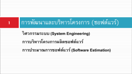 วิศวกรรมระบบ (System Engineering)