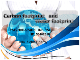 Carbon footprint and Water footprint