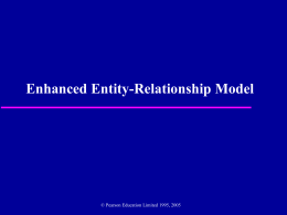 Enchanced Entity-Relationship Modeling