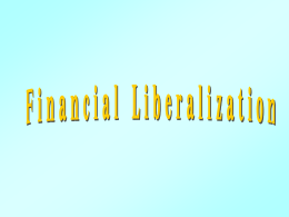 Sequencing of Financial Liberalization