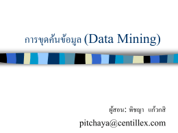 การขุดค้นข้อมูล (Data Mining)