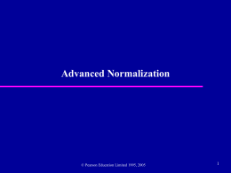 Advanced Normal Form