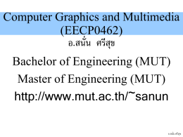 Computer Graphics and Multimedia (EECP0462)