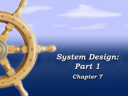 Chapter 7 System Design
