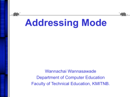 Addressing Mode - Department of Computer Education