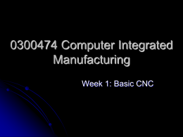 wk1_Introduction to CNC