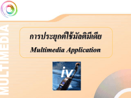 การประยุกต์ใช้มัลติมีเดีย Multimedia Application iv