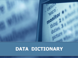 การเขียน Data Dictionary