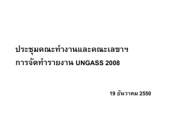 ประชุมหารือ การจัดทำรายงาน UNGASS 2008