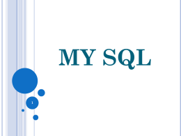 MY SQL - WordPress.com