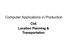 Computer Applications in Production
