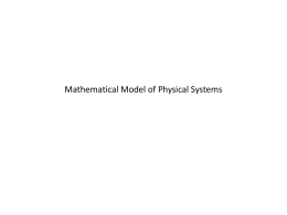 Mathematical Model of Physical Systems