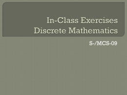 In-Class Exercises-DM