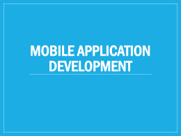 คู่มือการติดตั้ง Tools สำหรับพัฒนา Mobile Application Development