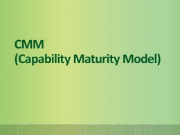 CMM (Capability Maturity Model)