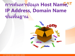 การค้นหาข้อมูล Host Name, IP Address, Domain Name ขั้นพื้นฐาน