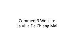 Comment Website La Villa De Chiang Mai