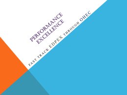 PERFORMANCE eXCELLENCE