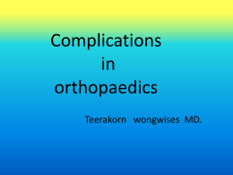 Complications in orthopaedics