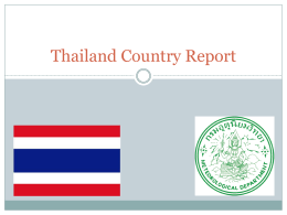 Thailand Country Report