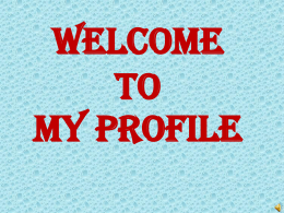 Welcome to My Profile - มหาวิทยาลัยเกษตรศาสตร์