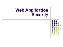 Web Application Security 20110827