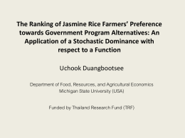 SDRF Ranking of Farmer Preference. by Uchook Duangbootsee