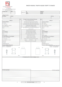 Page 1 - MADDİ HASARLI TRAFİK KAZASI TESPİT TUTANAĞI S