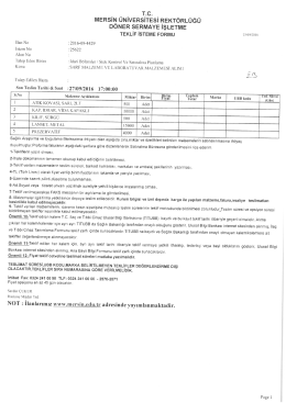 Devamı - Mersin Üniversitesi