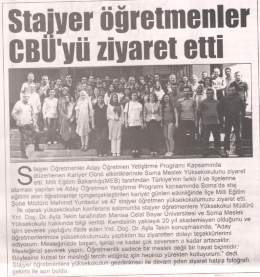 Stajyer Öğretmenler CBÜ`yü Ziyaret Etti (Soma Olay, 16.06.2016)