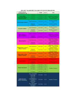 Microsoft Word - 2016-2017 ORYANTASYON PROGRAMI.docx