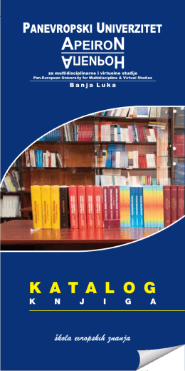 Apeiron katalog knjiga - Panevropski univerzitet Apeiron