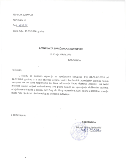 Page 1 JZU DOM ZDRAVLJA BIJELO POLJE Broj /ž32/Z Bijelo Polje