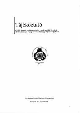 Vizilétesítmények legalizációja tájékoztatója