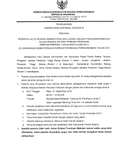 Page 1 KEMENTERHAN KOORDiNATOR BiDANG