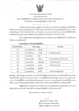 ตำแหน่งนักวิชาการเงินและบัญชีปฏิบัติการ ครั้งที่ 2/2559