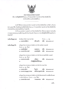 รายชื่อผู้มีสิทธิได้รับทุน 40 คณะเทคนิคการแพทย์ มหาวิทยาลัย