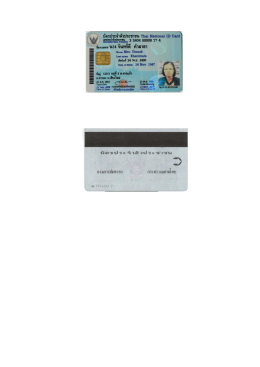 Page 1 บัตรประจำตัวประชาชน Thai National ID Card :::::: 35804 00009