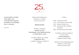 Pobierz zaproszenie i program Jubileuszu.