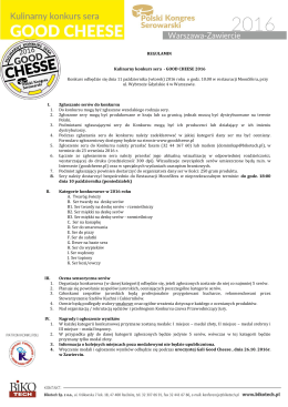 good cheese 2016 – konkurs sera