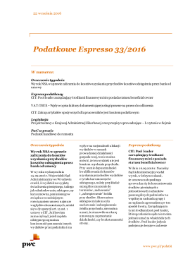 Podatkowe Espresso 33/2016