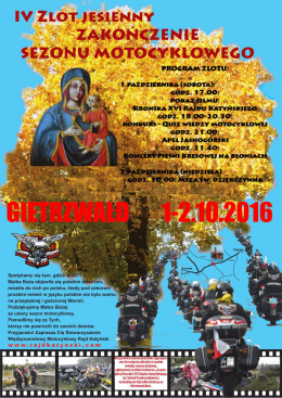 Pobierz plakat w PDF - Międzynarodowy Motocyklowy Rajd Katyński
