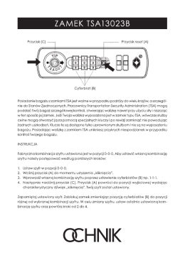 Page 1 ZAMEK TSA13023B Przycisk (C) &ndash; } ------