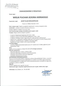 zawiadomienie o regatach