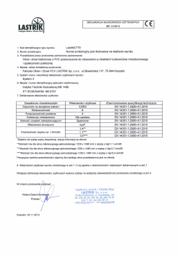 Page 1 NZ DEKLARACJA WŁAŚCIWOŚCI UŻYTKOWYCH C 6